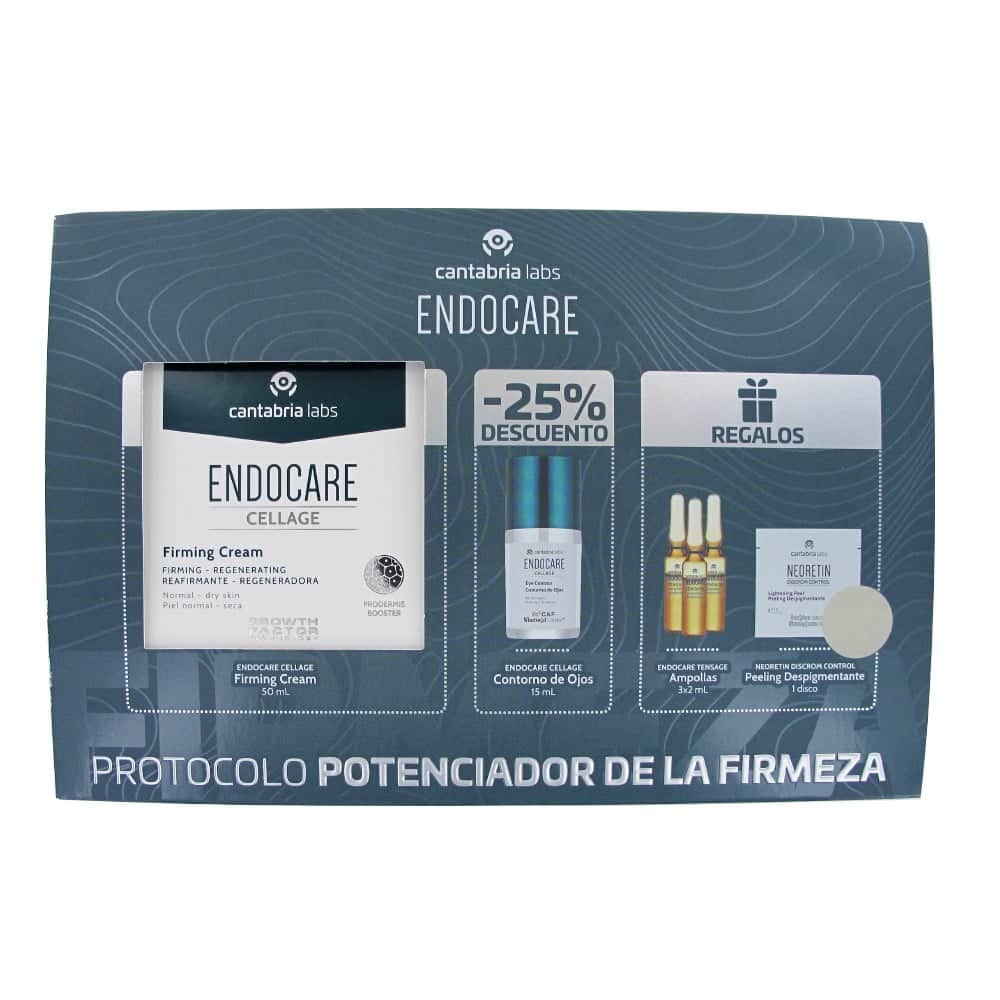 Endocare Pack Cellage Crema Reafirmante 50ml + Contorno de Ojos 15ml + Tensage Ampollas 3x2ml + Neoretin Peeling 1u